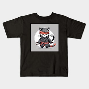 ninja kitten Kids T-Shirt